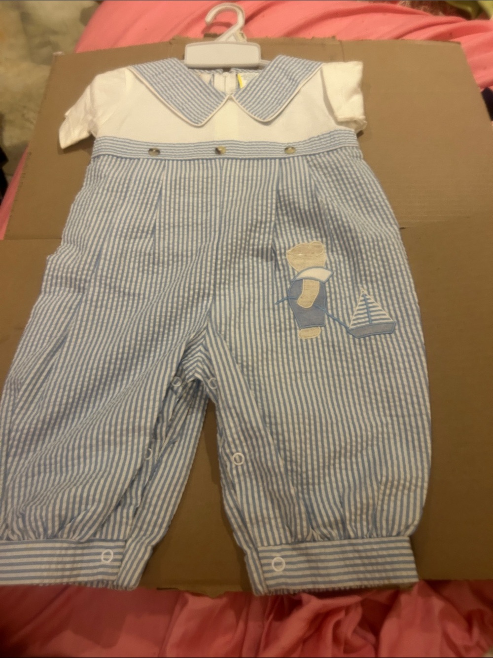 NWT Sz 6/9 mths Teddybear coverall vintage